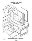EXTERNAL OVEN Diagram and Parts List for SE960PEPW2  Whirlpool Range