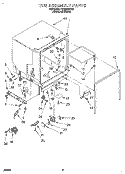 TUB ASSEMBLY Diagram and Parts List for DP8500XBN2  Whirlpool Dishwasher