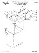 TOP & CABINET Diagram and Parts List for 4LSC9255DN1  Whirlpool Washer