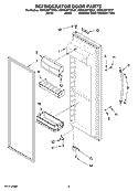 REFRIGERATOR DOOR PARTS Diagram and Parts List for KSRX25FTSS01  KitchenAid Refrigerator
