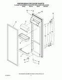 REFRIGERATOR DOOR PARTS Diagram and Parts List for ED5LHAXWB00  Whirlpool Refrigerator