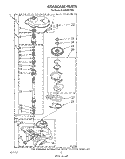 GEARCASE Diagram and Parts List for 6LA5800XTM0  Whirlpool Washer