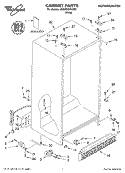 CABINET, LITERATURE Diagram and Parts List for 6GD22DCXHW02  Whirlpool Refrigerator