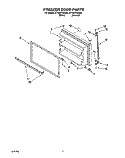FREEZER DOOR Diagram and Parts List for ET18HTXDN03  Whirlpool Refrigerator