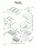 SHELF PARTS Diagram and Parts List for 6GX0FHDXXY1  Whirlpool Refrigerator