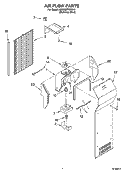 AIR FLOW PARTS Diagram and Parts List for KSRG22FKSS15  KitchenAid Refrigerator