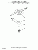 LOWER WASHARM PARTS Diagram and Parts List for DU1010XTXD4  Whirlpool Dishwasher
