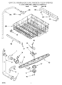 UPPER DISHRACK AND WATER FEED Diagram and Parts List for GU940SCGZ1  Whirlpool Dishwasher