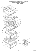 REFRIGERATOR SHELF Diagram and Parts List for RS22AWXBW01  Roper Refrigerator