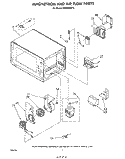 MAGNETRON AND AIRFLOW Diagram and Parts List for MW3500XP3  Whirlpool Microwave