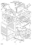 LINER Diagram and Parts List for 9ET19DKXEN00  Whirlpool Refrigerator