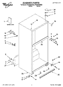 CABINET PARTS Diagram and Parts List for ET8FTEXRB02  Whirlpool Refrigerator