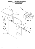 CABINET AND CONTROL Diagram and Parts List for GC900QPLB0  Whirlpool Trash Compactor