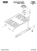 COOKTOP Diagram and Parts List for FGS387YW3  Roper Range