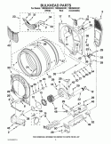 BULKHEAD PARTS Diagram and Parts List for YMED6000XR1  Whirlpool Dryer