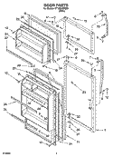 Part Location Diagram of WP2319266T Whirlpool Fresh Food Door Gasket