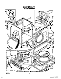 CABINET Diagram and Parts List for TGDL660WW0  Whirlpool Dryer