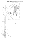 POWERSCREW AND RAM Diagram and Parts List for TU4700XBP1  Whirlpool Trash Compactor