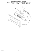 CONTROL PANEL PARTS Diagram and Parts List for KBHC109JBT03  KitchenAid Microwave Oven Combo