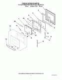 OVEN DOOR PARTS Diagram and Parts List for RBS275PVB04  Whirlpool Wall Oven