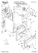 SECTION Diagram and Parts List for LEQ8857HQ1  Whirlpool Dryer