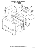 CONTROL PANEL PARTS Diagram and Parts List for TGS326RD0  Estate Range