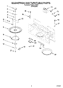 MAGNETRON AND TURNTABLE Diagram and Parts List for KHMS147KSS0  KitchenAid Microwave