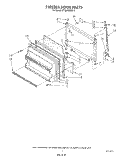 FREEZER DOOR Diagram and Parts List for ET18HKXSW10  Whirlpool Refrigerator