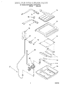 BROILER AND OVEN BURNER Diagram and Parts List for KGST300FAL1  KitchenAid Range