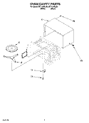 OVEN CAVITY PARTS Diagram and Parts List for MT1120SLQ0  Whirlpool Microwave