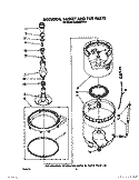 AGITATOR, BASKET AND TUB Diagram and Parts List for 6LA9320XTW0  Whirlpool Washer