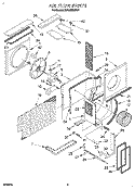 AIR FLOW Diagram and Parts List for 3XACM12DD1  Whirlpool Air Conditioner