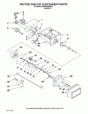 MOTOR AND ICE CONTAINER PARTS Diagram and Parts List for BRS70FRANA01  Whirlpool Refrigerator