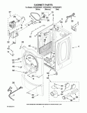 CABINET PARTS Diagram and Parts List for WGD9550WW1  Whirlpool Dryer