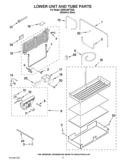 LOWER UNIT AND TUBE PARTS Diagram and Parts List for KBRC36FTS06  KitchenAid Refrigerator