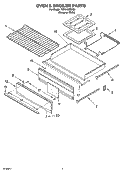 OVEN & BROILER PARTS Diagram and Parts List for YSF315PEMQ1  Whirlpool Range