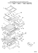REFRIGERATOR SHELF Diagram and Parts List for 7GD27DIXHT00  Whirlpool Refrigerator