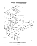 COOK TOP AND MANIFOLD , LITERATURE Diagram and Parts List for SF3004SRW2  Whirlpool Range