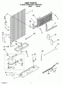UNIT PARTS Diagram and Parts List for ET6WSKXSQ05  Whirlpool Refrigerator