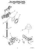 FILL AND OVERFILL PARTS Diagram and Parts List for DU1145XTPBA  Whirlpool Dishwasher