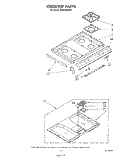COOKTOP Diagram and Parts List for SM958PEPW1  Whirlpool Range