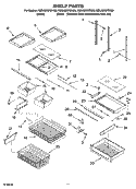SHELF PARTS Diagram and Parts List for KBLA22ERSS00  KitchenAid Refrigerator
