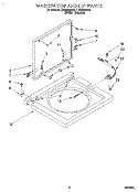 WASHER TOP AND LID Diagram and Parts List for LTE5243BW2  Whirlpool Washer Dryer Combo