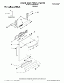 DOOR AND PANEL PARTS Diagram and Parts List for KUDE70FXSS3  KitchenAid Dishwasher