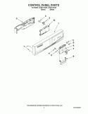 CONTROL PANEL PARTS Diagram and Parts List for CUD6710XB0  Crosley Dishwasher