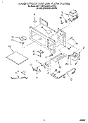 MAGNETRON AND AIR FLOW Diagram and Parts List for MH7110XBQ0  Whirlpool Microwave