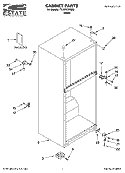 CABINET PARTS Diagram and Parts List for TT18DKXRQ00  Estate Refrigerator