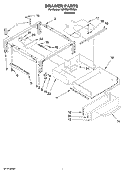 DRAWER PARTS Diagram and Parts List for KDRS807SSS01  KitchenAid Range