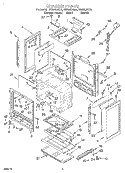 CHASSIS Diagram and Parts List for GS395LEGB4  Whirlpool Range