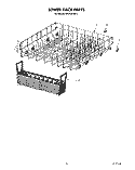 LOWER RACK Diagram and Parts List for KPDC610S1  KitchenAid Dishwasher